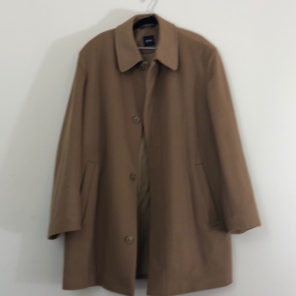 Hugo Boss Men’s Tan Virgin Wool & Cashmere Coat – Size 46R - Picture 2 of 8